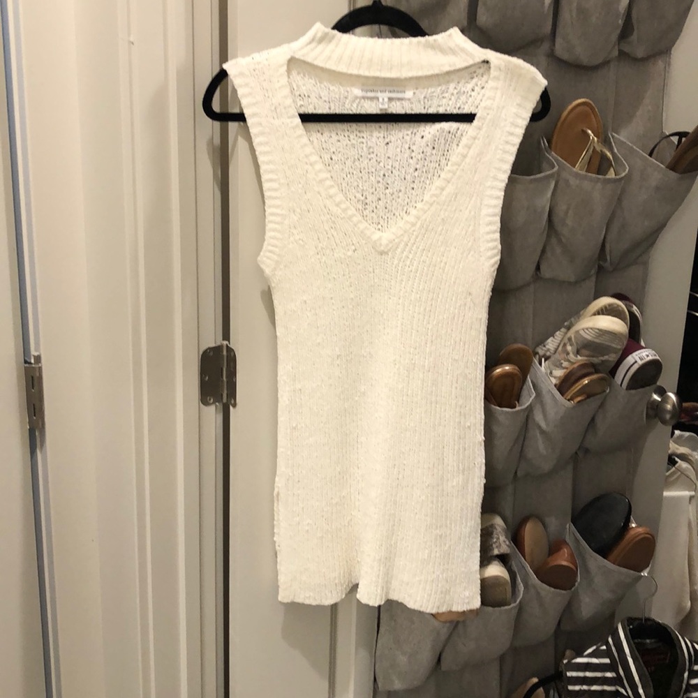 White sweater tank